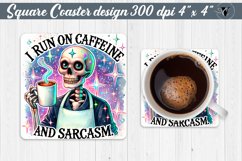 Square Coaster | Skeleton coaster | Halloween Product Image 1