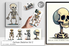 Cartoon Skeleton Digital Paper Product Image 1
