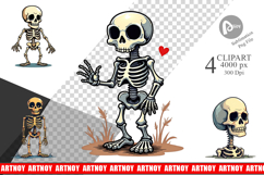 Cartoon Skeleton Clipart Product Image 1