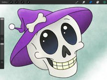 Cartoon Skulls Procreate Stamps Product Image 6