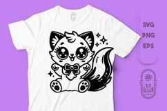 Cartoon-style kitten SVG File | Baby Animals SVG File Product Image 1