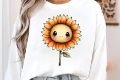 Cartoon Sunflower Summer Clipart Product Image 3