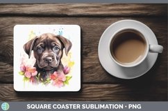 GorgeousCartoon Watercolor Square Coaster design.