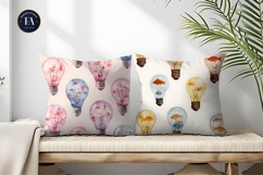 Cartoon Watercolor Lightbulbs with Tiny Fish Digital Paper Product Image 2