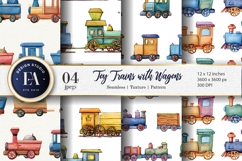 Train Wagons Seamless Craft Background Digital Paper Product Image 1