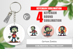 Cartoon Zombie Keychain Product Image 1