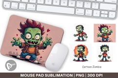 Cartoon Zombie Mouse Pad Product Image 1
