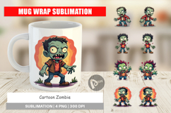 Cartoon Zombie Mug Wrap Product Image 1