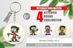 Cartoon Zombie Keychain Product Image 1