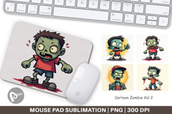 Cartoon Zombie Mouse Pad Product Image 1