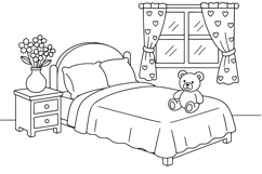 9-Page Coloring Set Temple, Beach, Homes &amp; Classroom Product Image 2