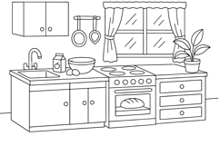 9-Page Coloring Set Temple, Beach, Homes &amp; Classroom Product Image 3