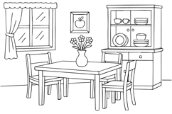 9-Page Coloring Set Temple, Beach, Homes &amp; Classroom Product Image 4