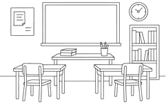 9-Page Coloring Set Temple, Beach, Homes &amp; Classroom Product Image 5