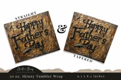 Carved Happy Fathers Day Tumbler Wrap PNG Product Image 3