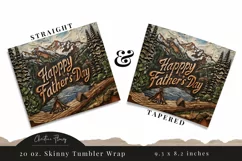 Carved Camping Fathers Day Tumbler Wrap PNG Product Image 3
