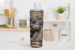 Carved Hunting Fathers Day Tumbler Wrap PNG Product Image 2