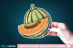 Casaba Melon Sticker Clipart, Sticker PNG Clipart Product Image 1