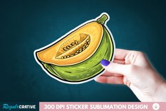 Casaba Melon Sticker Clipart, Sticker PNG Clipart Product Image 1