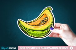 Casaba Melon Sticker Clipart, Sticker PNG Clipart Product Image 1