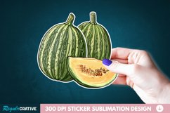 Casaba Melon Sticker Clipart, Sticker PNG Clipart Product Image 1