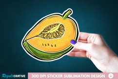 Casaba Melon Sticker Clipart, Sticker PNG Clipart Product Image 1
