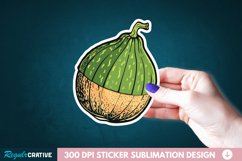 Casaba Melon Sticker Clipart, Sticker PNG Clipart Product Image 1