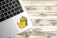Casaba Melon Stickers Clipart Bundle, Printable Stickers Product Image 4