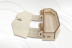 Unique gift box case for glasses, laser cutting design. Product Image 2