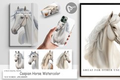 Digital Paper Caspian Horse Watercolor Product Image 1