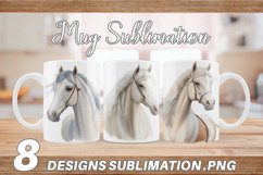 Caspian Horse Watercolor | Mug sublimation design Product Image 1