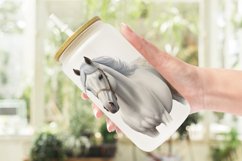 Caspian Horse Watercolor Glass Can Wraps Product Image 2