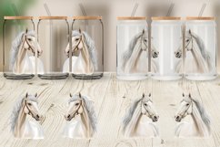 Caspian Horse Watercolor Glass Can Wraps Product Image 4