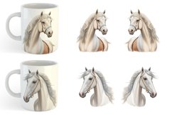 Caspian Horse Watercolor | Mug sublimation design Product Image 4