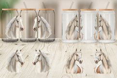 Caspian Horse Watercolor Glass Can Wraps Product Image 6