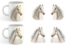 Caspian Horse Watercolor | Mug sublimation design Product Image 5