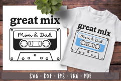 Cassette Tape Mom Dad SVG Retro design