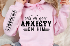 Cast All Your Anxiety On Him Sleeve SVG Design Product Image 3
