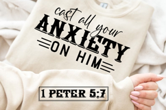 Cast All Your Anxiety On Him Sleeve SVG Design Product Image 2