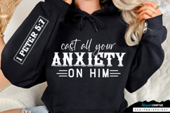 Cast All Your Anxiety On Him Sleeve SVG Design Product Image 1