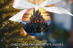 Castle Stained Glass Ornaments Sublimation Product Image 1