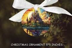 Castle Stained Glass Ornaments Sublimation Product Image 1