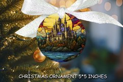 Castle Stained Glass Ornaments Sublimation Product Image 1