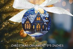 Castle Stained Glass Ornaments Sublimation Product Image 1