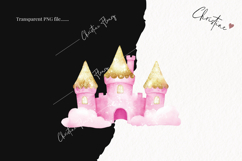 Pink Watercolor Castle - Tooth Fairy PNG Product Image 2