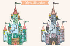 Hand Drawn Castle | Color Princess Royal Palace | Fairy tale Product Image 2