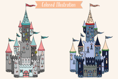 Hand Drawn Castle | Color Princess Royal Palace | Fairy tale Product Image 3