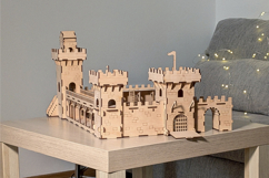 Long Wall of the Castle dollhouse - laser cut file Product Image 8