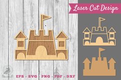 Castle Laser Cut Decoration SVG Product Image 1