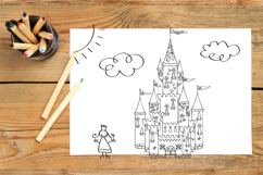 Hand Drawn Castle | Princess Royal Palace | Fairy tale Product Image 7
